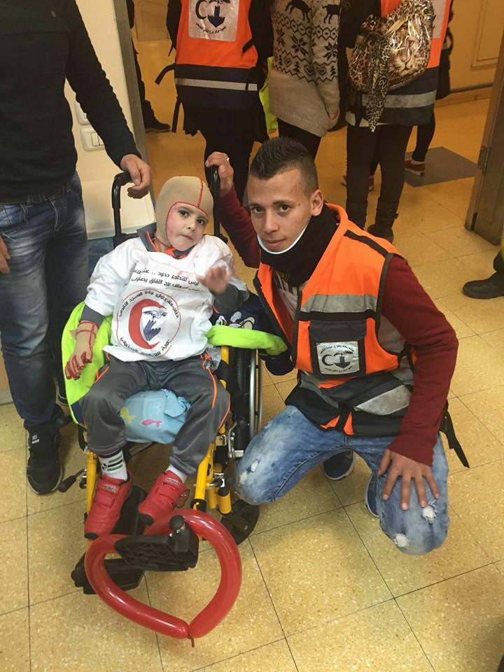 Burj Al-luqluq First-Aid Unit Visit Ahmad Al-Dawabsha at Tal Hashomir Hospital