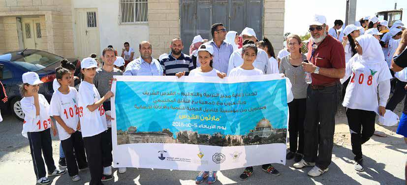 Funded By Qanadeel International Institution Burj Al-Luqluq, Directorate of Education in Jerusalem and Al-Quds University Organize Jerusalem’s Marathon for School Students